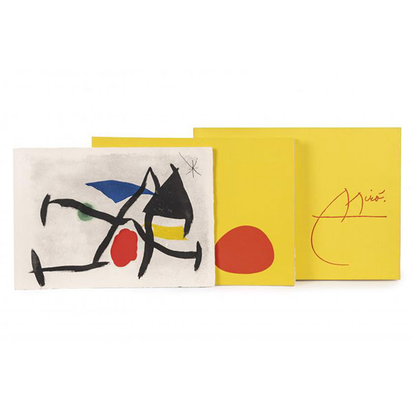 Joan Miró Ferrá. &quot;Càntic del Sol (1975)&quot;. Carpeta con 23 aguafuertes