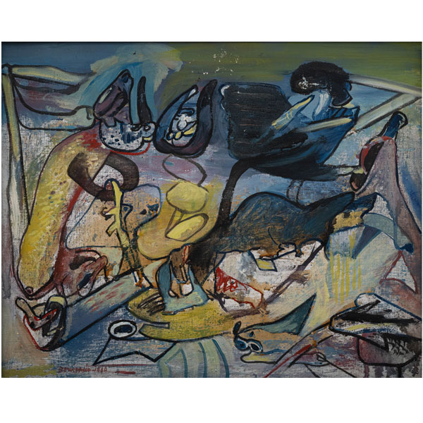 "S/T" BONIFACIO ALFONSO (San Sebastián, 1933 - 2011). Óleo/Lienzo