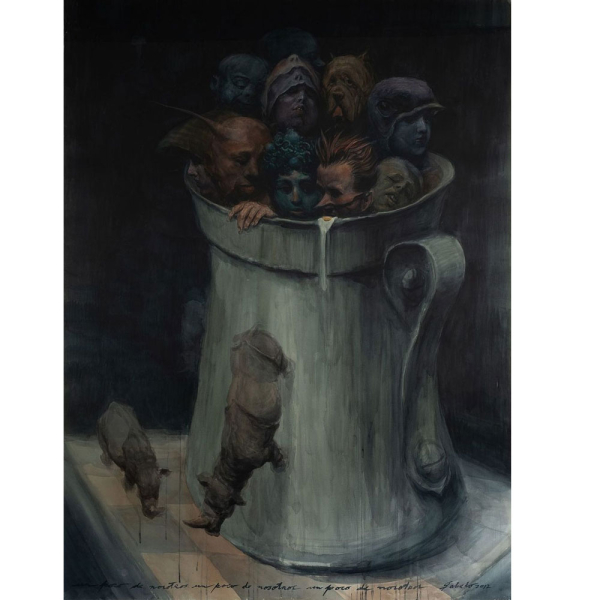 "A little about us", Roberto Fabelo (Camaguey, Cuba, 1950) , Arte Contemporáneo Latinoamericano del siglo XX. Acuarela 