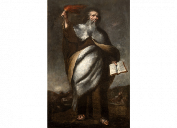 ANTONIO DE PEREDA Y SALGADO (Valladolid, 1611-Madrid, 1678)  San Elías   Óleo sobre lienzo