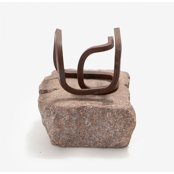 ARIEL ELIZONDO   (Bruselas 1968)  "Porfirio y cubismo"  Firmado: Ariel  Acero corte / Porfirio 