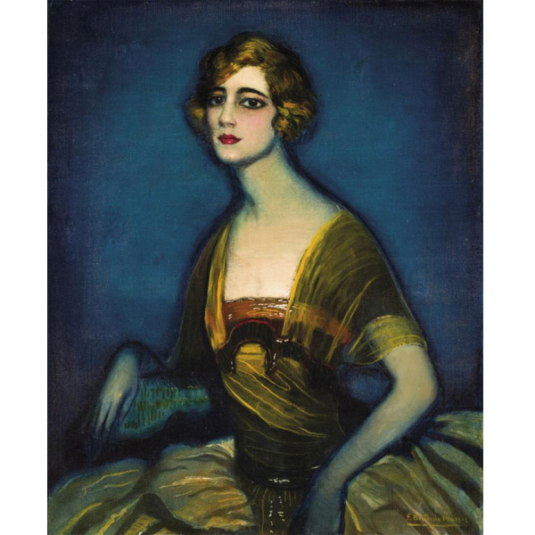 Federico Beltrán Masses. "Retrato de la Condesa de Rubí". Óleo sobre lienzo. 