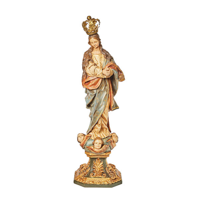 Escuela andaluza, s.XVIII. Inmaculada. Escultura en madera tallada, policromada y dorada.