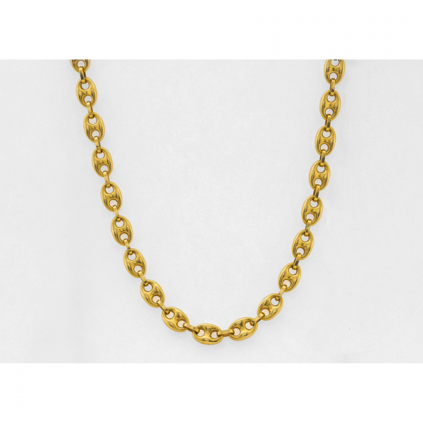 Cadena de eslabones calabrote en oro. 