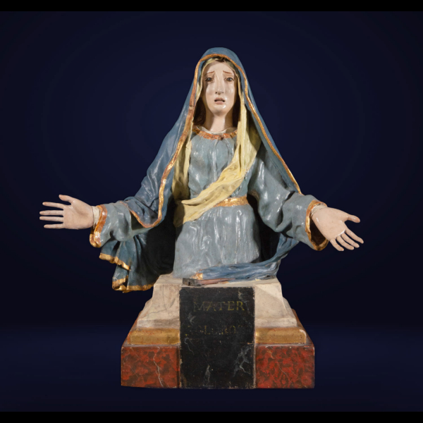 Escuela Granadina del siglo XVIII.   En madera y tela encolada 