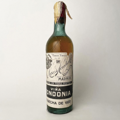 1 botella Tondonia Blanco Gran Reserva 1922, Lopez de Heredia, Rioja.