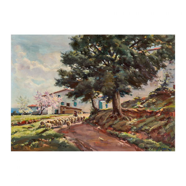 Josep Olivet Legarés (Olot, Girona, 1887-Barcelona, 1956) Mas Galcerán.  