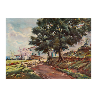 Josep Olivet Legarés (Olot, Girona, 1887-Barcelona, 1956) Mas Galcerán.  