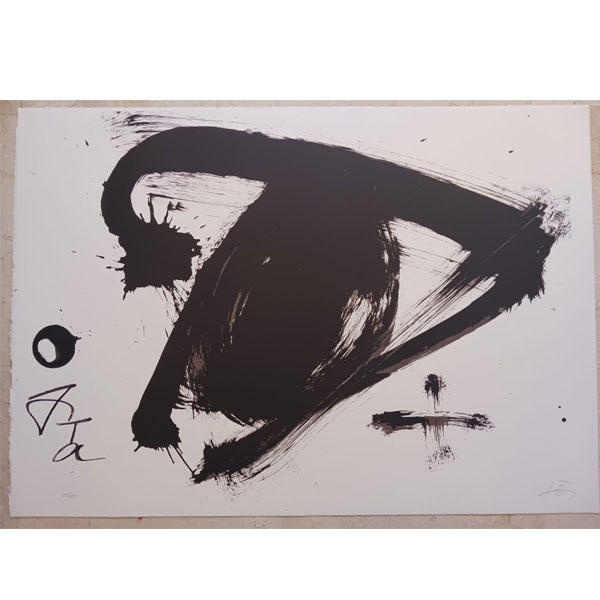 Antoni Tàpies (1923-2012)."Centenario Olímpico" 1992. Litografía sobre papel Archés firmada a mano y numerada a lápiz 109/250.