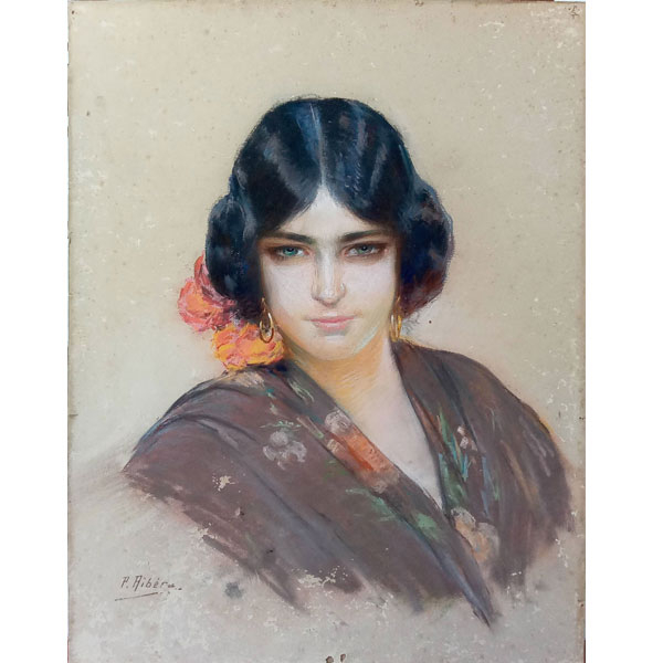 Pedro Ribera &quot;Dama&quot; (1920) Dibujo