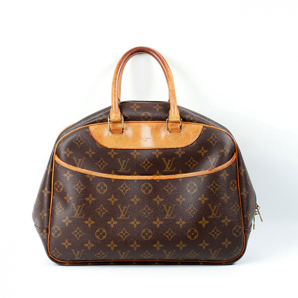 Bolso LOUIS VUITTON modelo Deauville (n&ordm; de serie VI 1828), en lona monogram y piel marr&oacute;n.