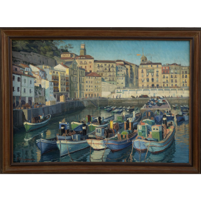 &quot;Puerto de San Sebastián&quot;  FELIPE EMPERADOR(Pamplona, 1945-?) 