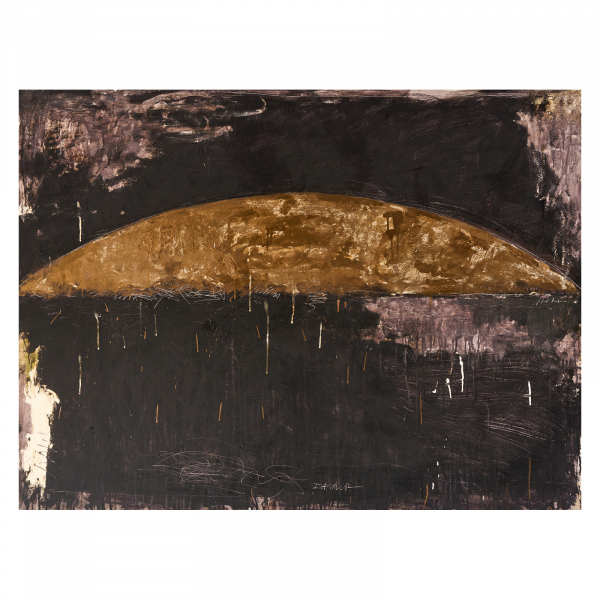 Ignasi Aballí (Barcelona, 1958)  Composición.  Técnica mixta sobre lienzo. 