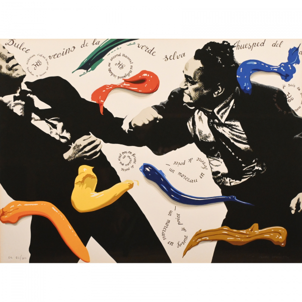 Equipo Cr&oacute;nica (Valencia, 1964-1981)  Pelea, 1975.  Serigraf&iacute;a sobre papel Arches. Firmada y numerada E.A. 26/30 a l&aacute;piz.