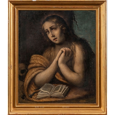 &quot;María Magdalena penitente&quot; Autoría: Escuela Española, Siglo XVII