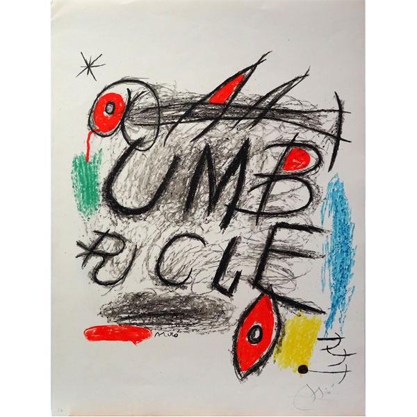 Joan Mir&oacute; (1893-1983) "Umbracle" Litograf&iacute;a Prueba de Artista firmada