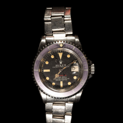 Reloj Rolex mod. Oyster Perpetual Date Submariner &quot;Purple Bezel&quot;, Ref. 1680. Año 1971.