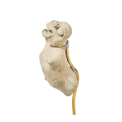 Fragmento de escultura en terracota con representación de jaguar rampante. Cultura Tumaco – La Tolita, actual Ecuador y Colombia, 500 a.C.-500 d.C.