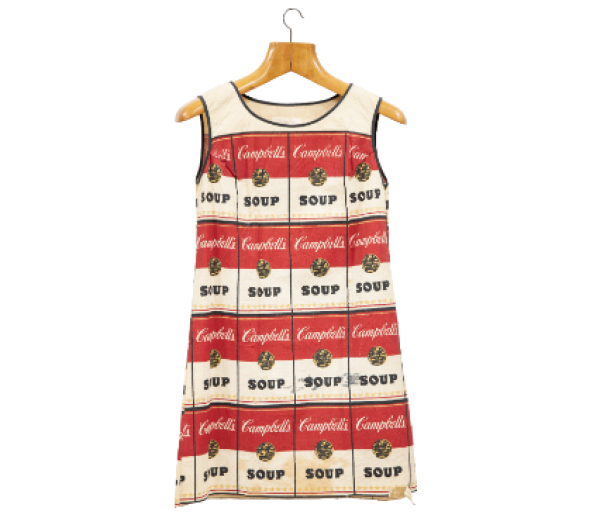 ANDY WARHOL (Pittsburgh, 1928 - Nueva York, 1987)  The Souper Dress, c.1966-8.   Vestido serigrafiado 80% celulosa y 20% algodón. 