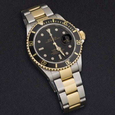 Reloj Rolex Oyster Perpetual Date Submariner en acero y oro amarillo de 18 K.  