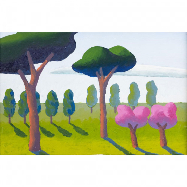 SALVO (Leonforte, 1947 – Turín, 2015) "Pianura" (2006).   Óleo sobre lienzo.