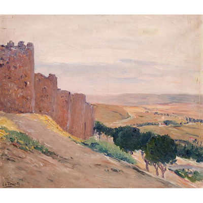 Aureliano de Beruete (1845 - 1912).  &quot;Muralla de Ávila&quot;. 