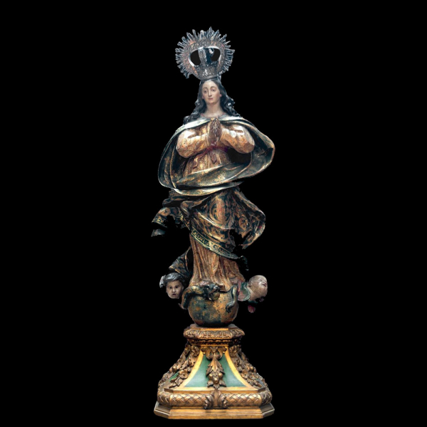 Escuela Sevillana, fns. S. XVII Inmaculada, Manera de Francisco Antonio Ruiz Gijón o Francisco Antonio Gijón (Utrera, 1653-Sevilla, 1720). 