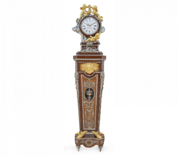 &quot;R. Jeantet Morbier&quot;.  Reloj regulador de caja de alta de estilo Luis XVI Sigue el modelo Jean-Henri Riesener*, Francia, h. 1900. 