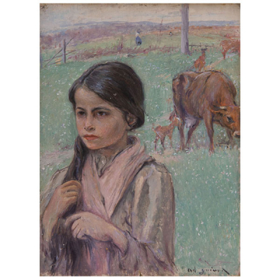ADOLFO GUIARD (1860 - 1916)   &quot;La niña del peine&quot; c. 1892
