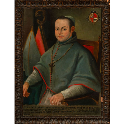 Escuela Colonial Cubana del siglo XVIII - Retrato del obispo Joaquín de Osés y Alzúa.
