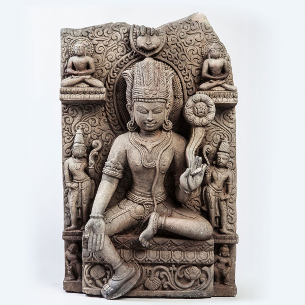 Espectacular y Monumental Grupo de Rama y Shiva del siglo XI , Norte de la India de Gran calidad y detalle, Arte Asiático.