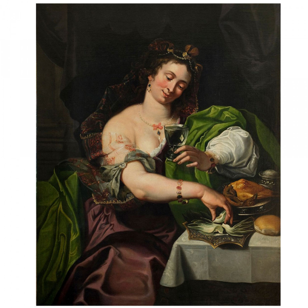 ABRAHAM JANSSENS (Amberes, 1575 – ibídem, 1632) - "La Zingara" (c.1620).  Óleo sobre lienzo.