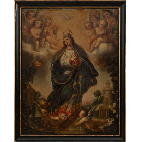 "Inmaculada"  Escuela Espa&ntilde;ola del siglo XVIII.  