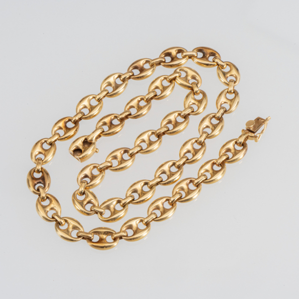 Cadena de eslabones en oro amarillo de 18 kt