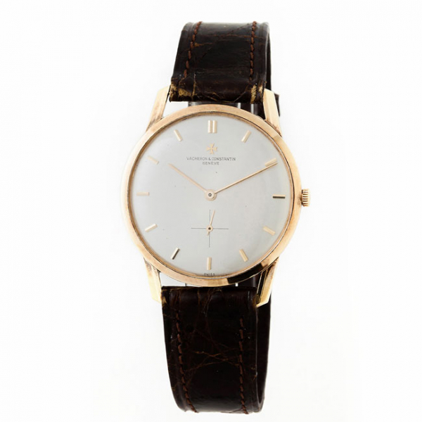 Reloj vintage suizo, caballero, VACHERON CONSTANTIN, dress watch ref.: 6456 B, en caja circular de origen, 34 mm, en oro amarillo 18 K 