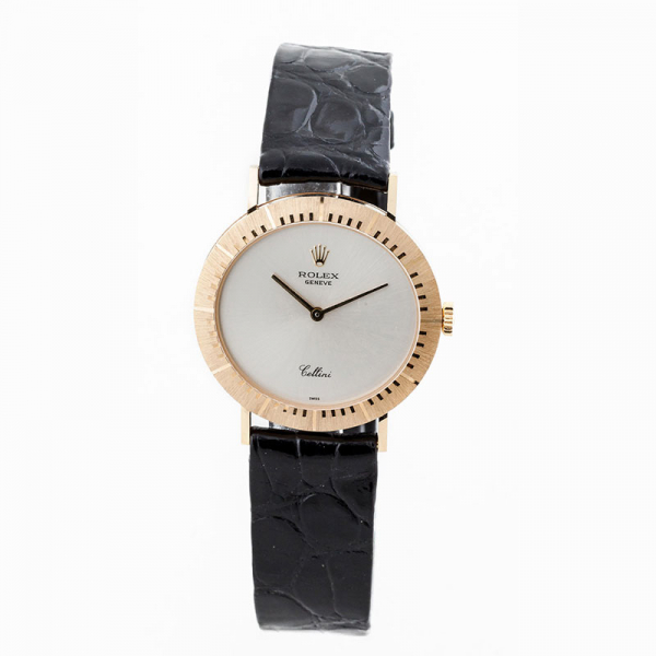 Reloj cab. suizo cab. ROLEX, mod. &#039;Cellini&#039; ref. 4083. Caja oval de origen en oro amarillo, 33 x 30 mm.