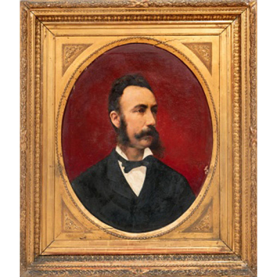 CASTO PLASENCIA  (Cañizar, Guadalajara, 1846 - Madrid, 1890) &quot;Retrato de Caballero&quot;