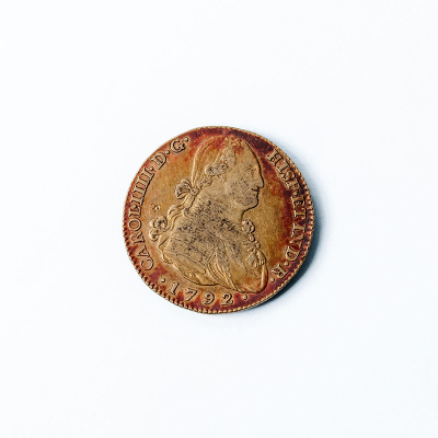 Moneda de oro de 4 Escudos. España. Carlos IV. 1792. Madrid.