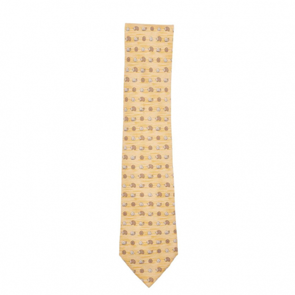 HERM&Egrave;S. Corbata en twill de seda, ensamblada a mano.