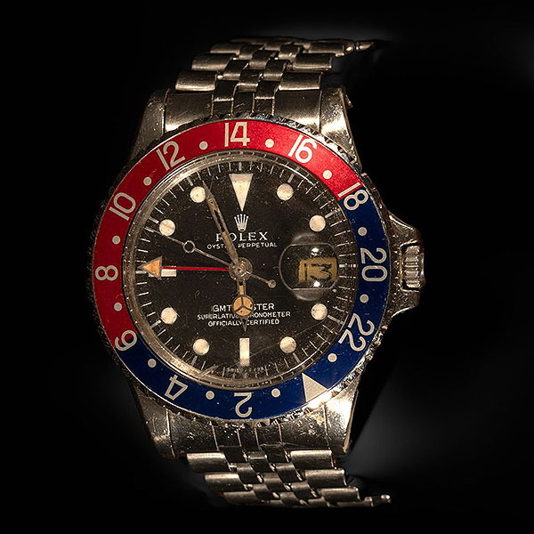ROLEX mod. Oyster Perpetual &quot;GMT Master&quot; Superlative Chronometer Officially Certified Ref. 1675. Reloj para caballero con caja y brazalete en acero. Años 60