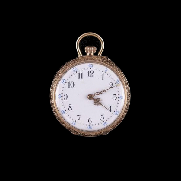 Reloj de bolsillo Lepine de oro amarillo 14K, para señora. S. XIX 