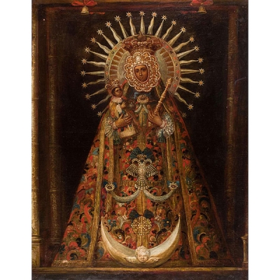 ESCUELA COLONIAL S. XVIII   &quot;Virgen de la Candelaria&quot;