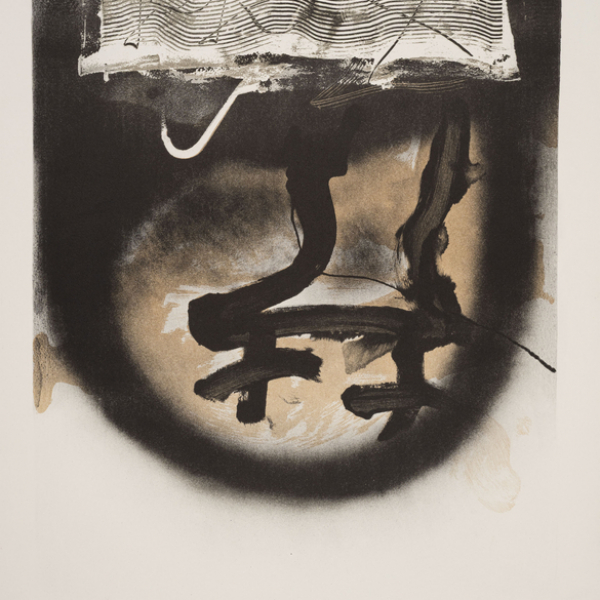 &quot;A. L. Exposition Tapies 1983&quot;  ANTONI TAPIES (Barcelona, 1923-2012)  Nº 924   Firmado: Tapies 