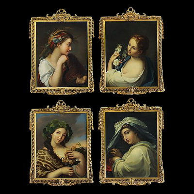 Guiseppe Mazzolini (1806 - 1876) - Alegoría de las cuatro estaciones.