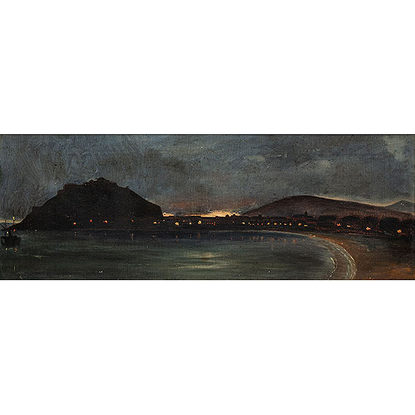 &quot;Vista nocturna de la playa de San Sebastián&quot;   ROGELIO GORDÓN (San Sebastián, 1860-1938) 