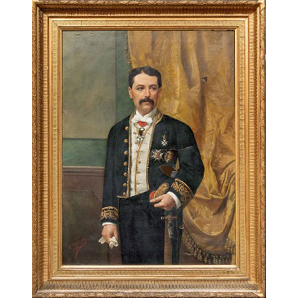 RAMÓN ELORRIAGA  (Bilbao S. XIX) &quot;Retrato de caballero Militar&quot;