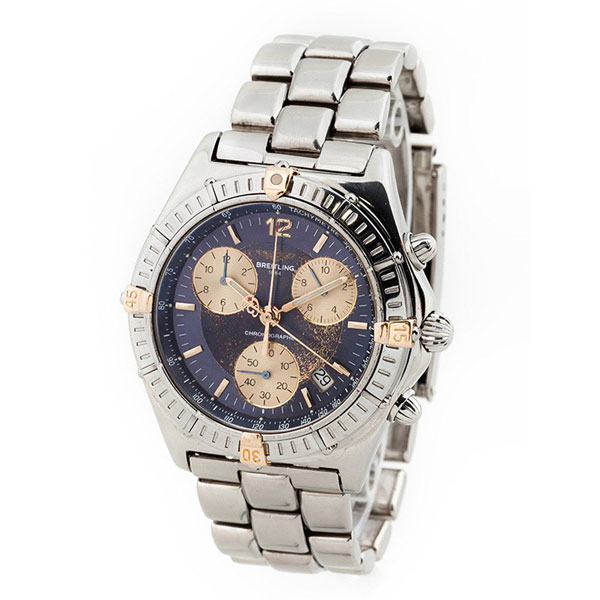 Reloj cronógrafo, cab., suizo BREITLING Sirius Cronographe, ref: B53011,  con detalles en oro amarillo 18 K y brazalete de acero 
