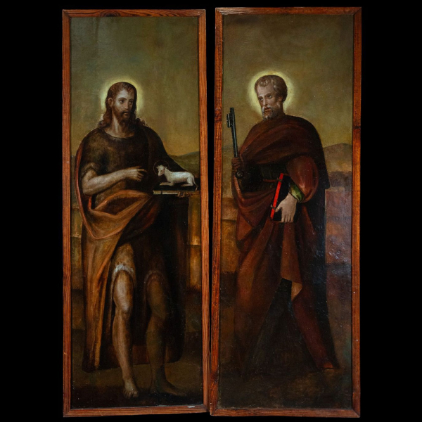 Luis de Vargas ( Badajoz, 1505 - 1567) &quot;San Juan y a San Pedro&quot;. 