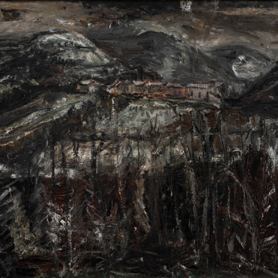 "Vista de Alkiza" JUAN LUIS GOENAGA (San Sebasti&aacute;n, 1950 - 2024) &Oacute;leo/Lienzo