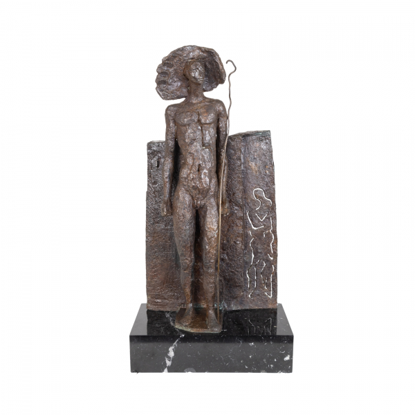 Manuel Cusachs (Mataró, 1933).  Les ombres, el Riu, el Somni.  Escultura en bronce patinado. Firmada 